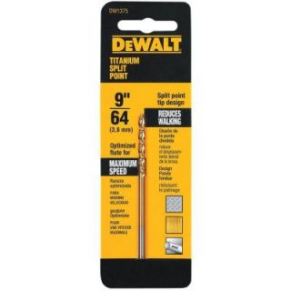 DEWALT 9/64 in. Titanium Split Point Drill Bit DW1375