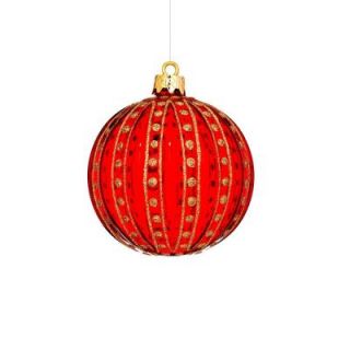 Sage & Co. Modern Opulence 4.75 in. Shatterproof Ball Ornament (Pack of 12) XAO18821RD