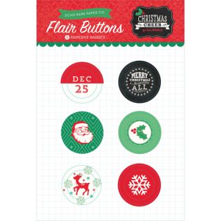 Christmas Cheer Flair Button Pins 6/Pkg  ™ Shopping   Big