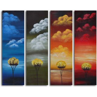 Omax Decor Many Moods of Solitude 4 Piece Painting on Canvas Set