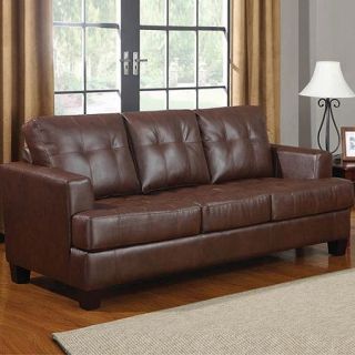 Coaster Samuel Bonded Leather Sofa Sleeper, Multiple Colors