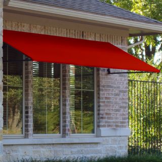 Awntech 64.5 in Wide x 48 in Projection Red Solid Open Slope Window/Door Awning