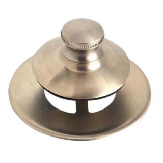 Watco Universal NuFit Push Pull Bathtub Stopper, Non Grid Strainer and Silicone in Brushed Nickel 48750 PP BN