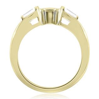 AMCOR   0.80 cttw. 18K Yellow Gold Princess Baguette Cut Three Stone