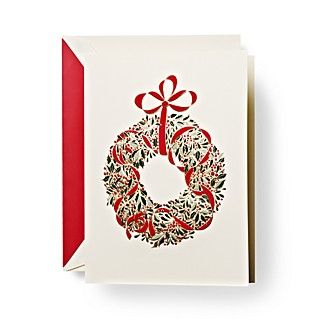 Crane & Co Hand Engraved Classic Wreath Holiday Cards