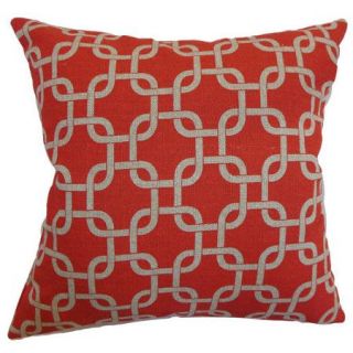 The Pillow Collection Qishn Geometric Cotton Throw Pillow
