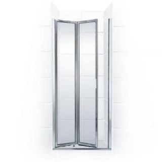 Coastal Shower Doors Paragon Series 24 in. x 66 in. Framed Bi Fold Double Hinged Shower Door in Chrome and Clear Glass P2024.66B C