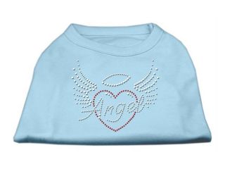 Mirage Pet Products 52 84 LGBBL Angel Heart Rhinestone Dog Shirt Baby Blue Lg   14