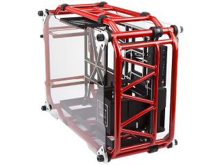 IN WIN D FRAME Red Red Aluminum ATX Desktop Chassis (Limited Edition), Open Air design