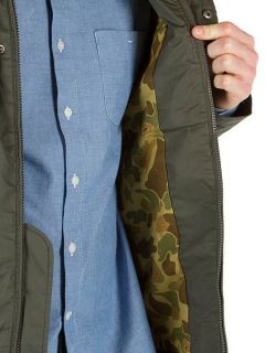 Racing Green Joiner Lightweight Coated Cotton Jacket Olive
