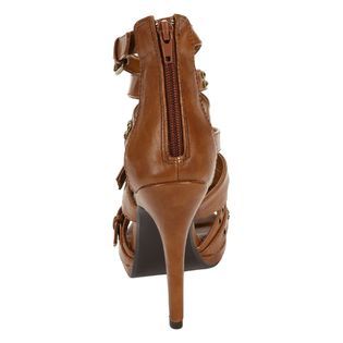 Paprika   Womens Prefix High Heel Dress Sandal with Studs   Tan