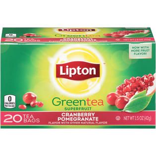 Lipton Superfruit Cranberry Pomegranate Green Tea Bags 1.5 OZ BOX