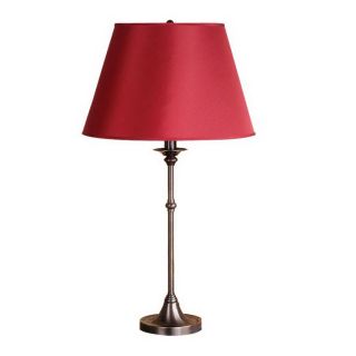 Cascadia Lighting 23 1/8 in Blackened Bronze Table Lamp with Fabric Shade