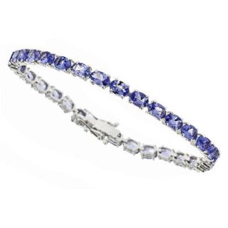 Anika and August .925 Sterling Silver Tanzanite Gemstone Tennis