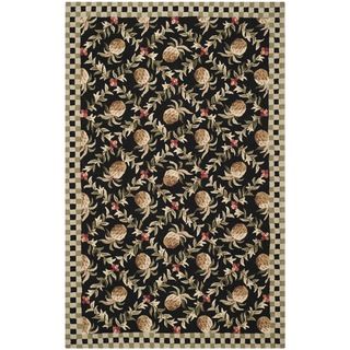 Safavieh Hand hooked Chelsea Black Wool Rug (89 x 119)  
