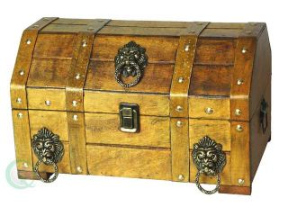 Pirate Treasure Chest with Lion Rings