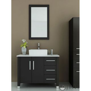 JWH Living Crater 39.5 Single Modern Bathroom Vanity Set