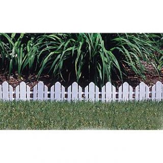 Emsco Dackers Fence Landscape Edging   White   Lawn & Garden   Fencing