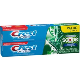 Crest Complete Whitening + Scope Mint Flavor Toothpaste, 5.8 oz, (Pack of 2)
