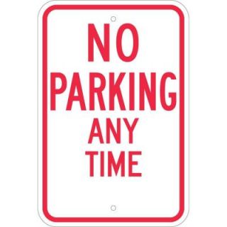 Brady 18 in. x 12 in. Aluminum No Parking Any Time Sign 94119
