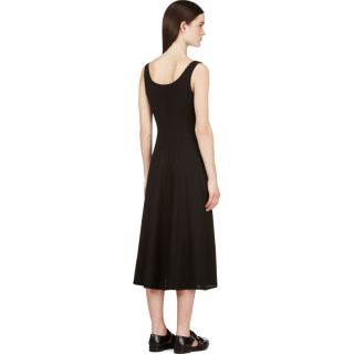 Yohji Yamamoto Black Sleeveless Midi Dress