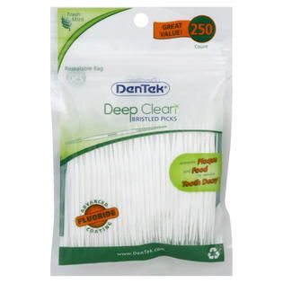 DenTek Deep Clean Bristled Picks, Fresh Mint, 250 picks   Health