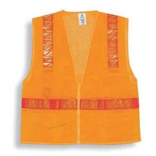 ML KISHIGO 1207A M High Visibility Vest, Class 2, M, Orange