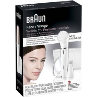 Braun Face 831 Mini Epilator + Cleansing Brush Kit, 3 pc