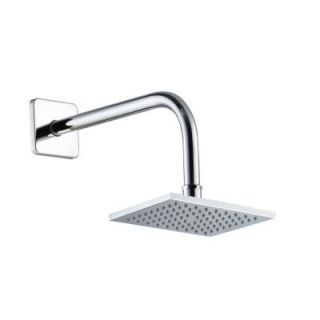 Glacier Bay 1 Spray 6 in. Square Showerhead in Chrome 58008 0901