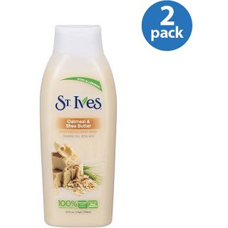 St Ives Oatmeal & Shea Butter Moisturizing Body Wash, 24 oz (Pack of 2)