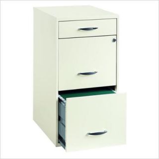 Hirsh Industries 3 Drawer Steel File Cabinet in White