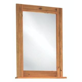 Home Decorators Collection Bredon 34 in. L x 25 in. W Framed Vanity Wall Mirror in Rustic Natural 19CVM2534