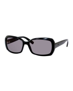 Gucci Embossed Square Acetate Sunglasses, Black