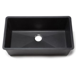 Highpoint Collection Granite Composite 33 inch Single Bowl Undermount