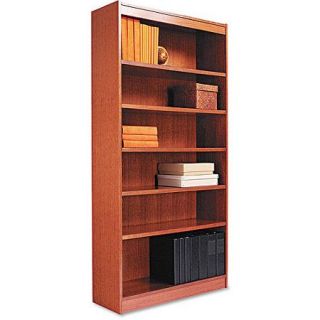 Alera 6 Shelf Square Corner Bookcase, Wood Veneer