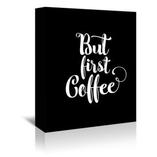 But First Coffee Textual Art on Gallery Wrapped Canvas