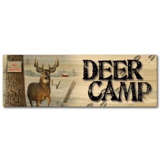 Deer Camp No Hunting Graphic Art Plaque