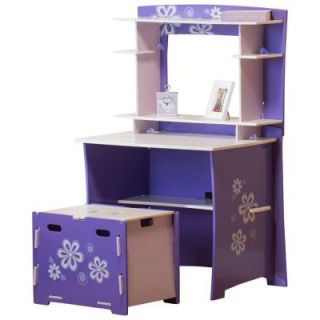 RST Brands Legare Flower Power Desk in Purple and White IP HD FPWR