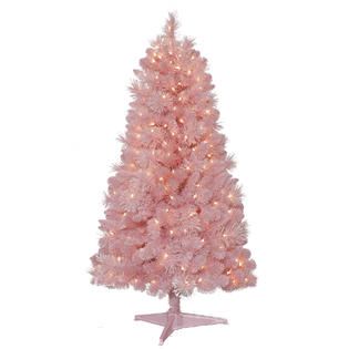 Jaclyn Smith 4.5 Pre Lit Indoor Pink Cashmere Spruce Christmas Tree
