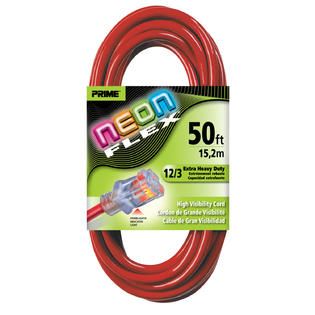 Prime Wire  NS515830 50 Foot Neon Flex Extension Cord With Indicator