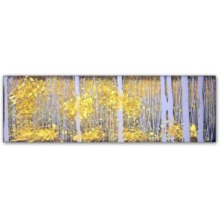 Trademark Fine Art "PanorAspens Grey Forest" Canvas Art by Roderick Stevens