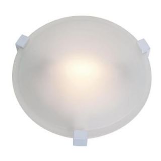 Access Lighting Cirrus 1 Light White Flush Mount with Frosted Glass Shade 50060 WH/FST
