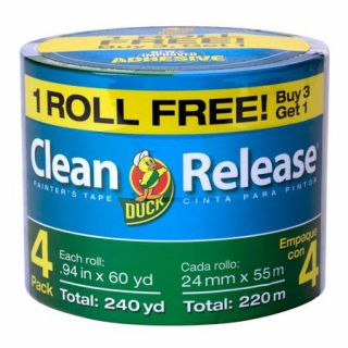 Duck Brand Clean Release Painter's Tape, 0.94" x 60 yds, 4 Pack