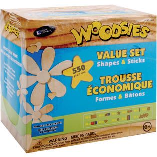 Loew Cornell Woodsies Value Set Shapes & Sticks 550 Pieces   Home