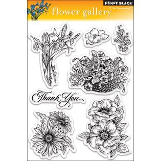 Penny Black Clear Stamps 5X7.5 Sheet Flower Gallery   Home   Crafts