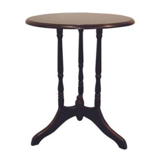 Home Decorators Collection 23 in. Composite Wood Round End Table in Cherry with Tripod Legs H 8