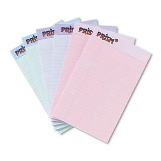 TOPS Prism Plus Colored Legal Pads 5 x 8 Pastels 50 Sheets 6 Pads/Pack