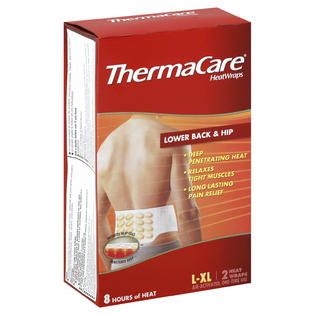 Thermacare Heat Wraps, Lower Back & Hip, L XL, 2 wraps   Health