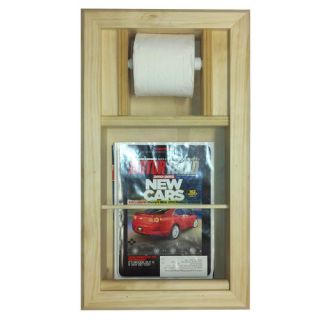 Recessed Magazine Rack and Toilet Paper Holder Combo