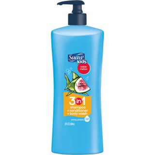 Suave Kids Wacky Melon 3 in 1 Shampoo Conditioner and Body Wash, 28 fl oz